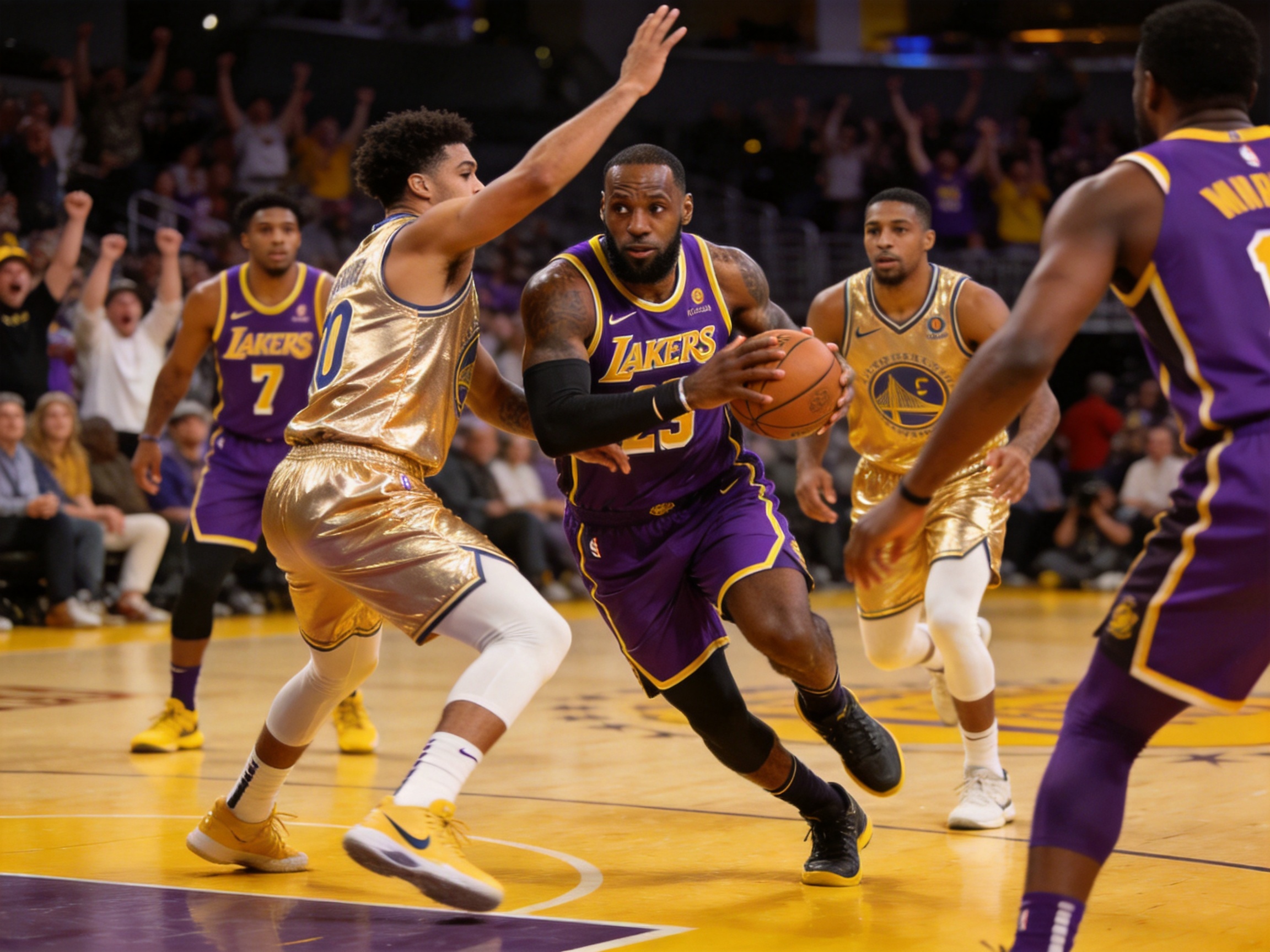 NBA湖人勇士激战
